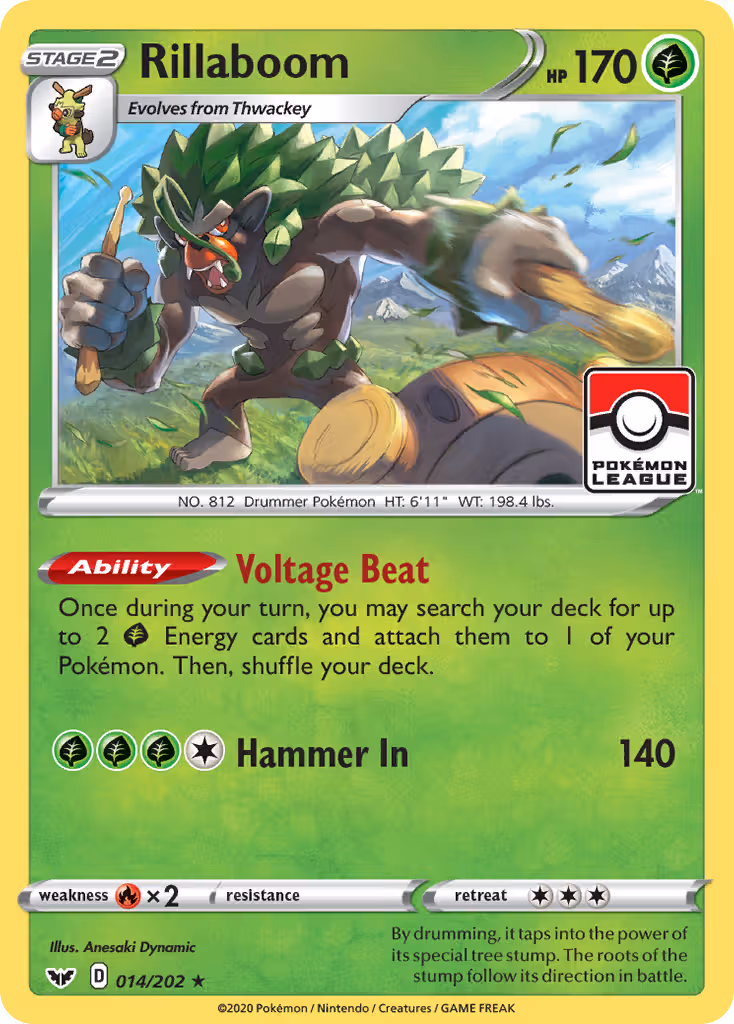 Rillaboom 14/202 Pokemon card