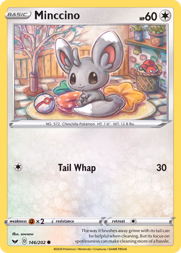 Minccino 146/202 Pokemon card