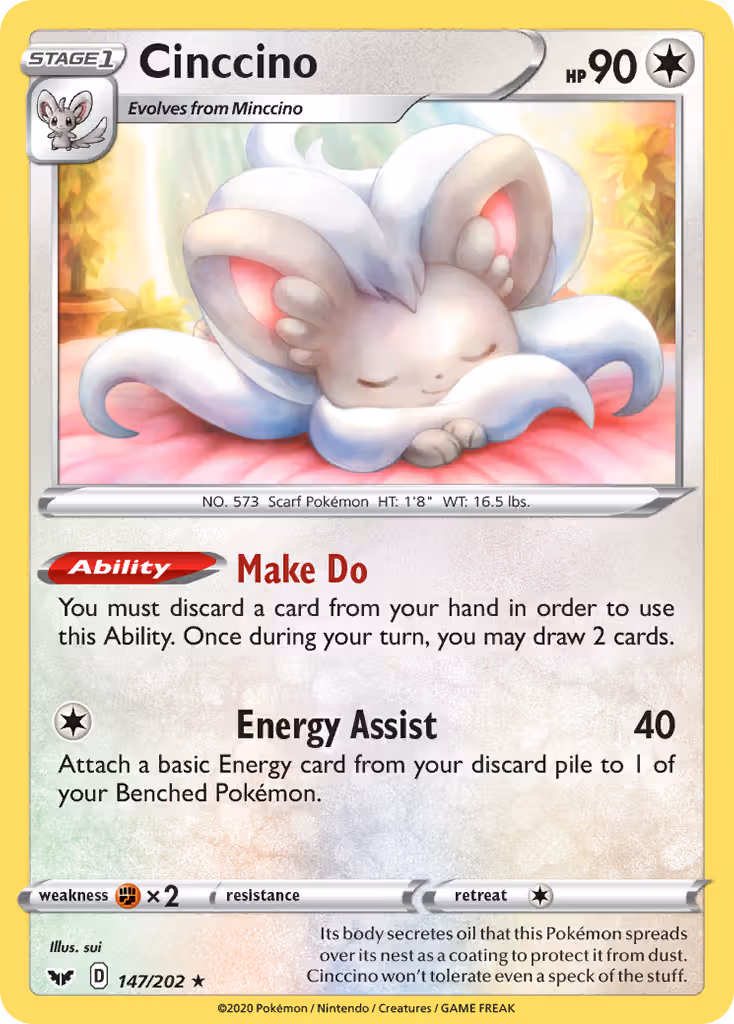 Cinccino 147/202 Pokemon card