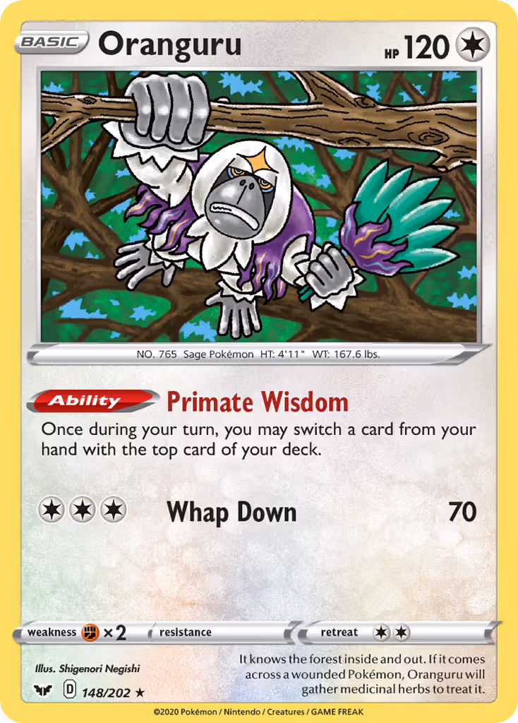 Oranguru 148/202 Pokemon card
