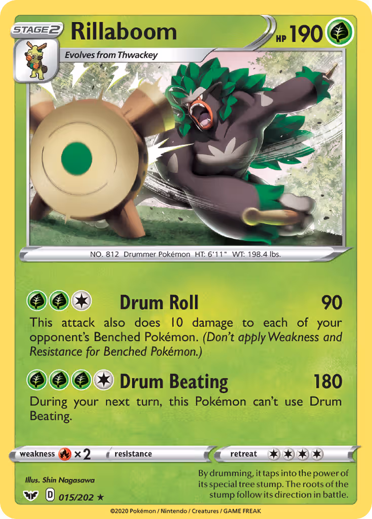 Rillaboom 15/202 Pokemon card