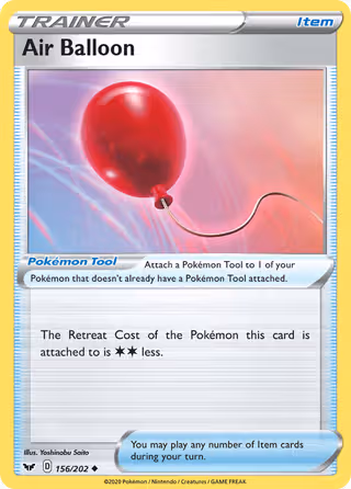 Air Balloon 156/202 Pokemon card