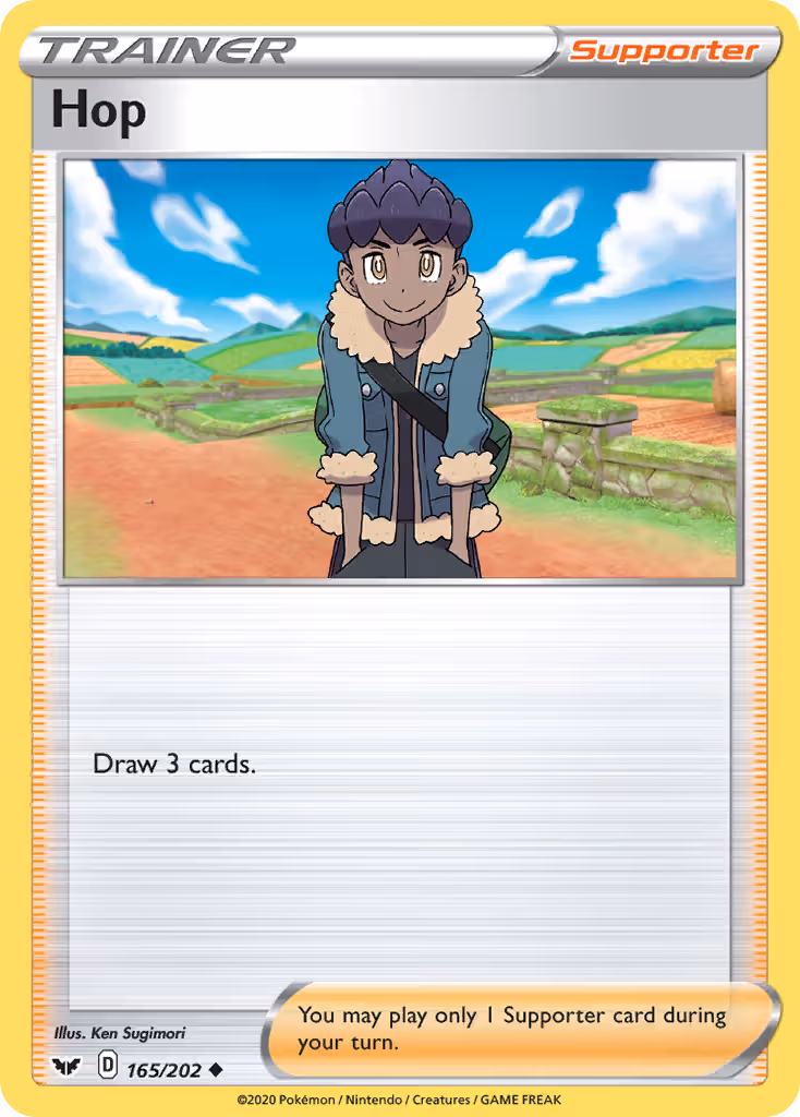 Hop 165/202 Pokemon card