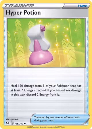 Hyper Potion 166/202 Pokemon card