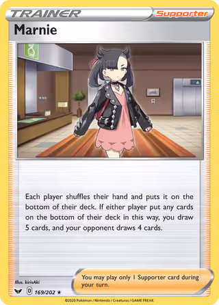 Marnie 169/202 Pokemon card