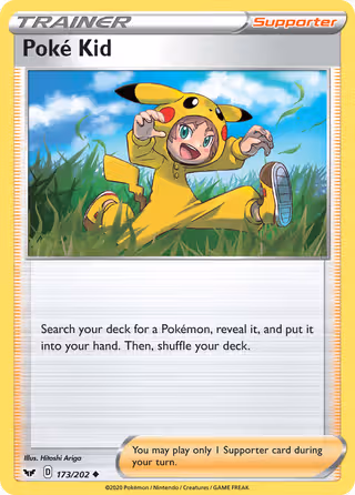 Poké Kid 173/202 Pokemon card