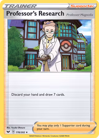 Professor's Research (Professor Magnolia) 178/202 Pokemon card