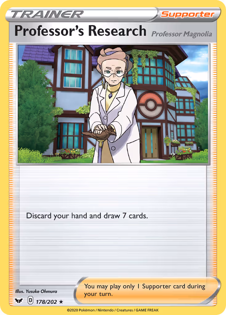 Professor's Research (Professor Magnolia) 178/202 Pokemon card