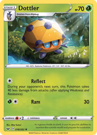 Dottler 18/202 Pokemon card