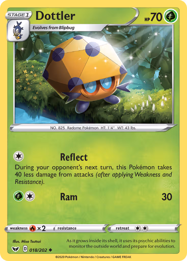 Dottler 18/202 Pokemon card
