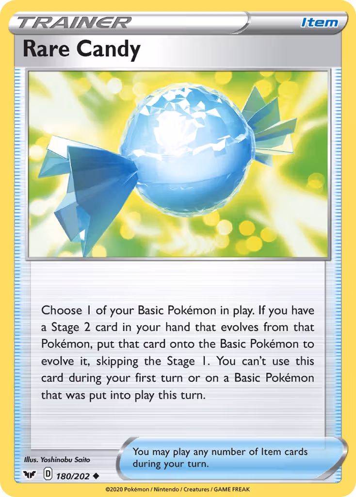 Rare Candy 180/202 Pokemon card