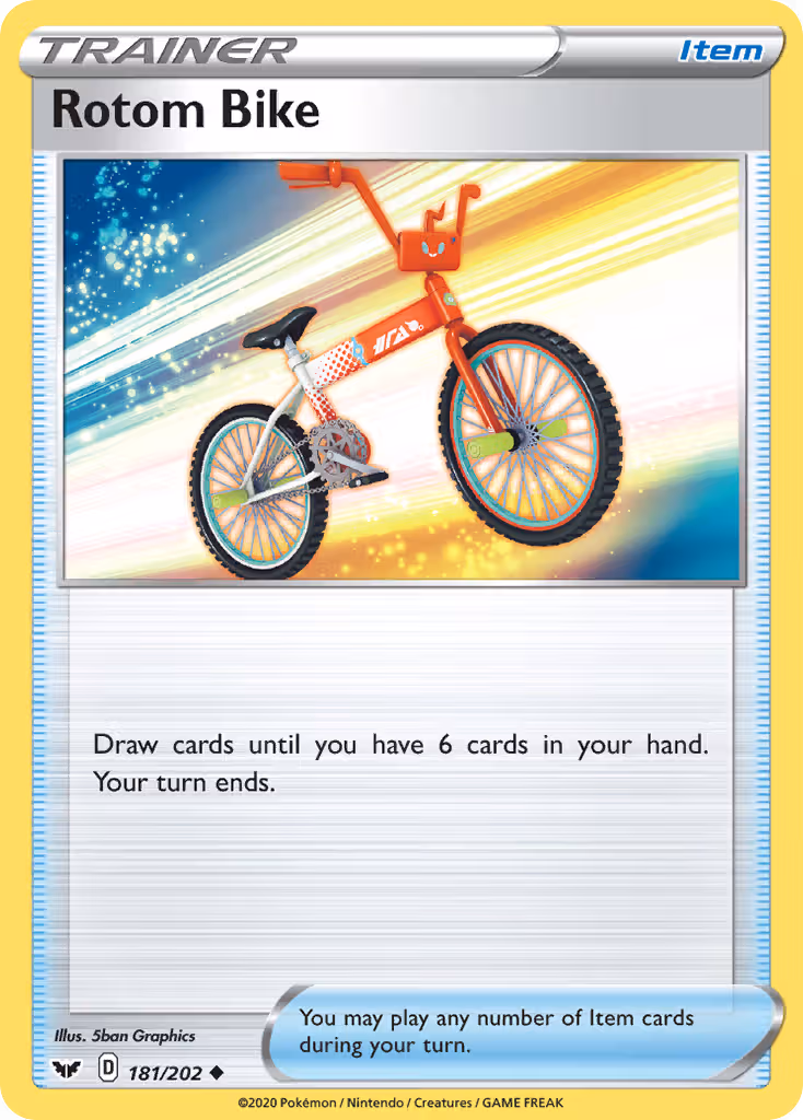 Rotom Bike 181/202 Pokemon card