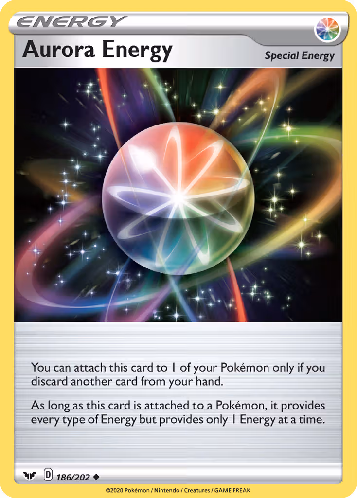 Aurora Energy 186/202 Pokemon card