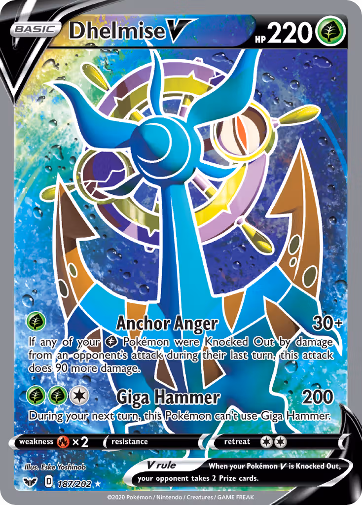 Dhelmise V 187/202 Pokemon card