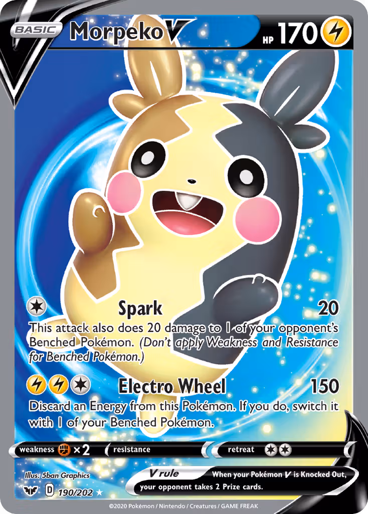 Morpeko V 190/202 Pokemon card