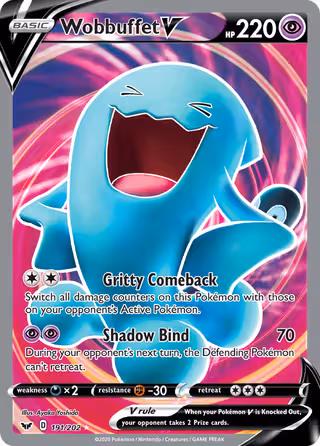 Wobbuffet V 191/202 Pokemon card