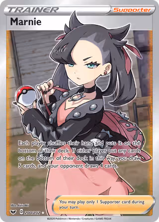Marnie 200/202 Pokemon card