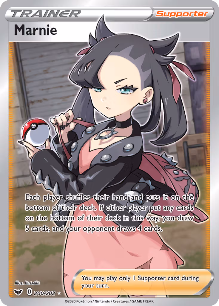 Marnie 200/202 Pokemon card