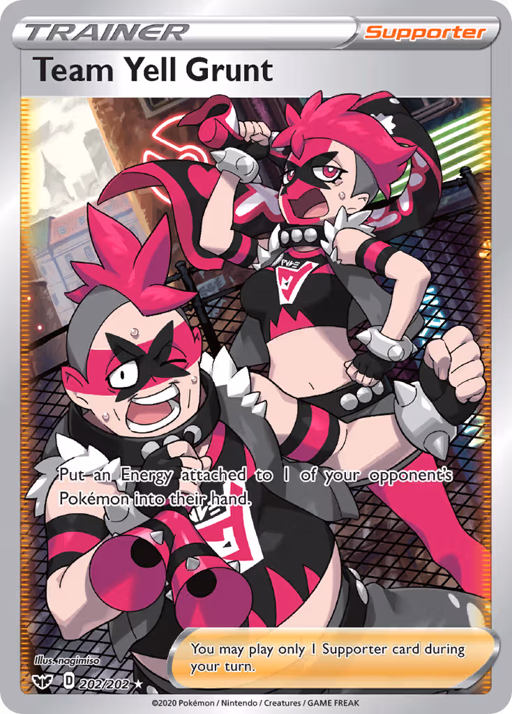 Team Yell Grunt 202/202 Pokemon card