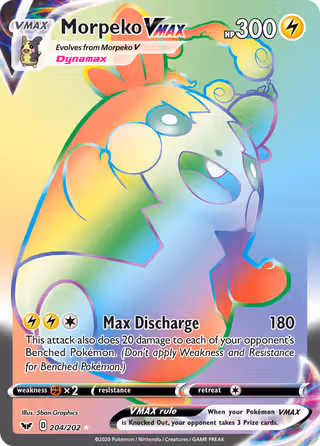 Morpeko VMAX 204/202 Pokemon card