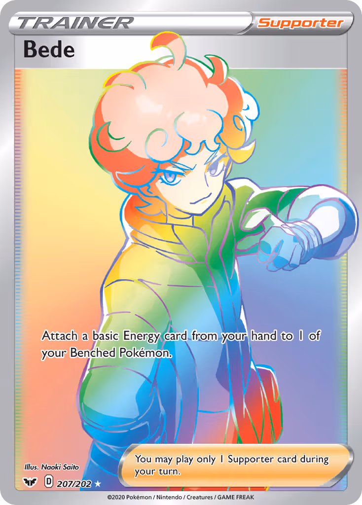 Bede 207/202 Pokemon card
