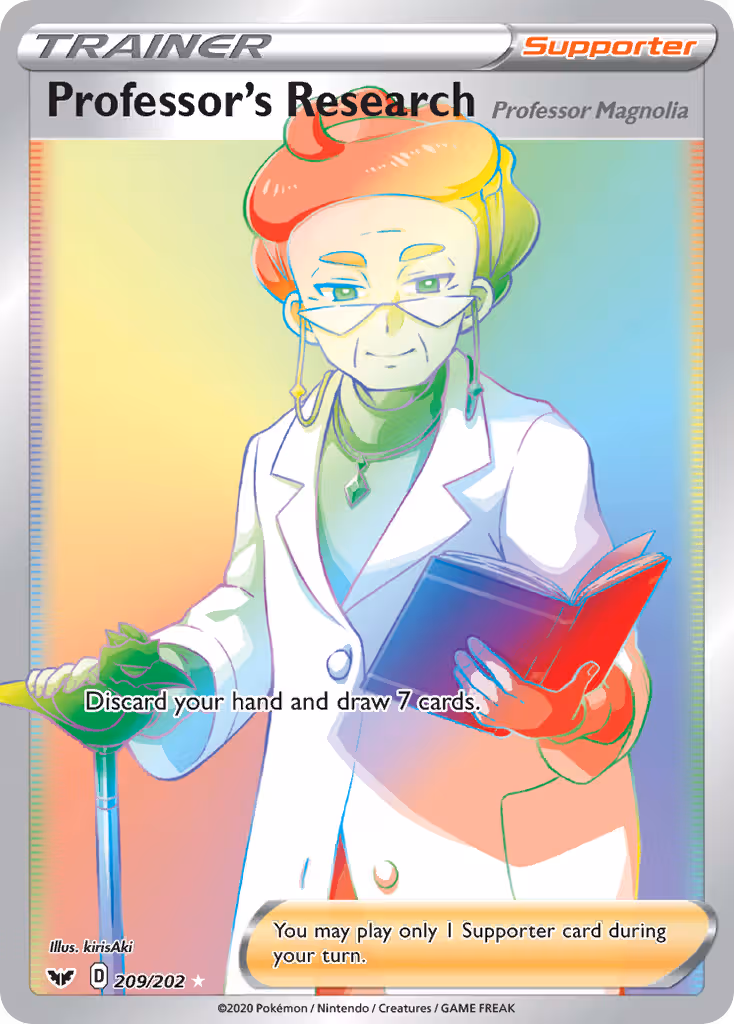 Professor's Research (Professor Magnolia) 209/202 Pokemon card
