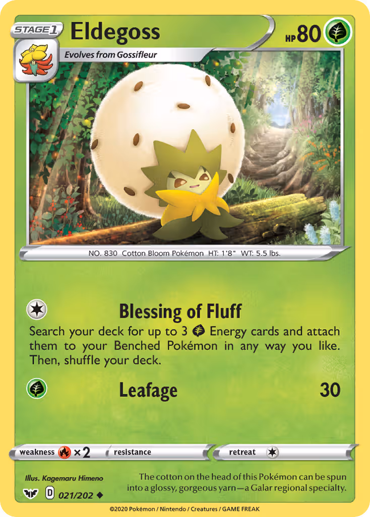 Eldegoss 21/202 Pokemon card