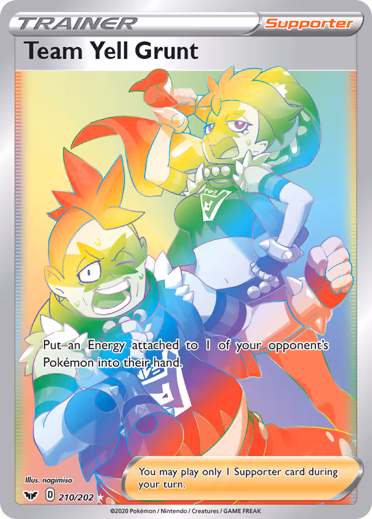 Team Yell Grunt 210/202 Pokemon card