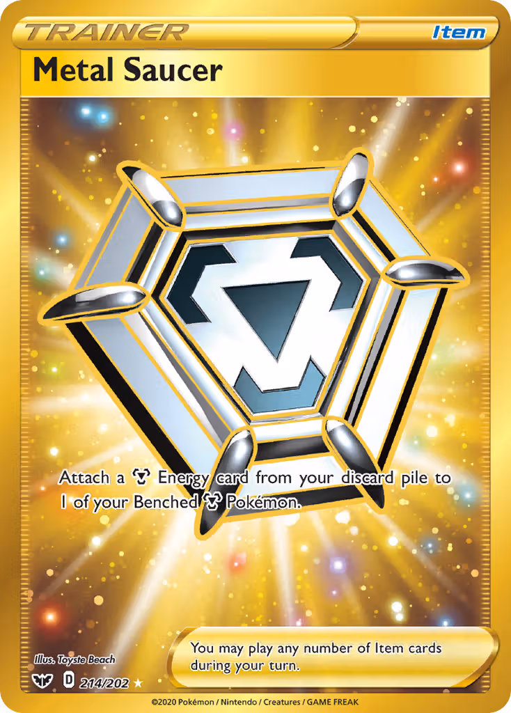 Metal Saucer 214/202 Pokemon card