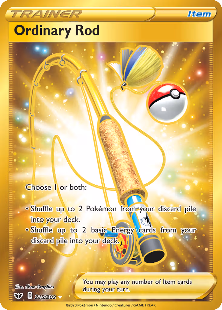 Ordinary Rod 215/202 Pokemon card