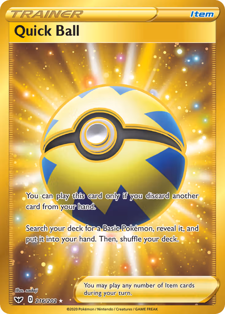 Quick Ball 216/202 Pokemon card