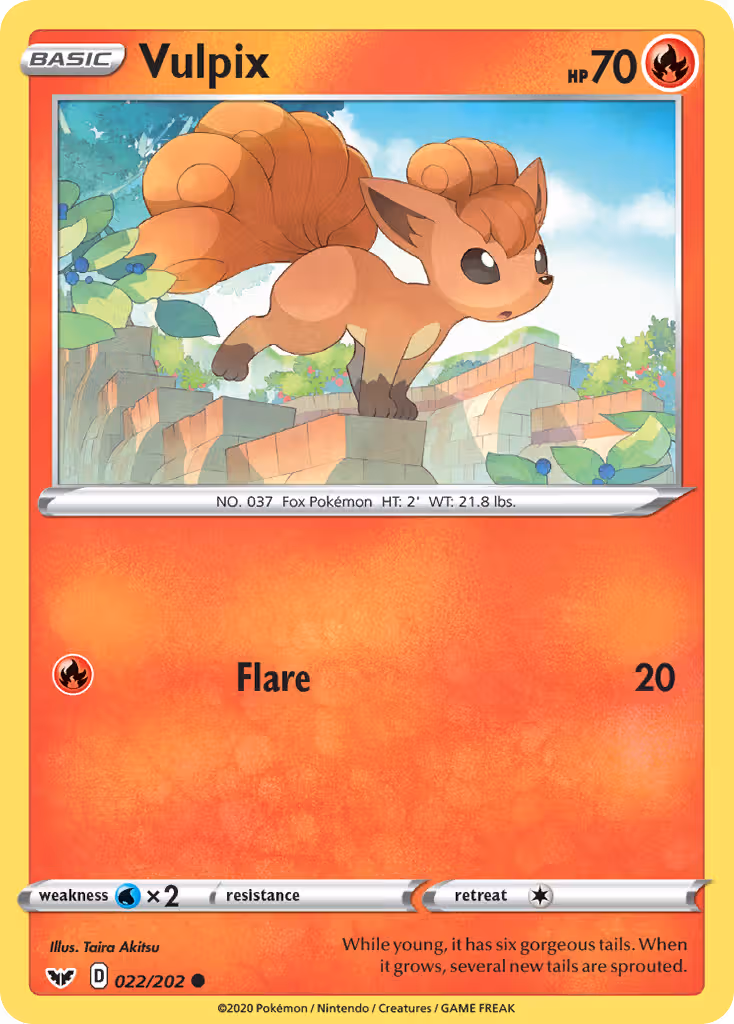 Vulpix 22/202 Pokemon card
