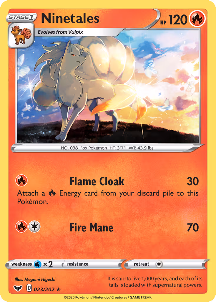 Ninetales 23/202 Pokemon card