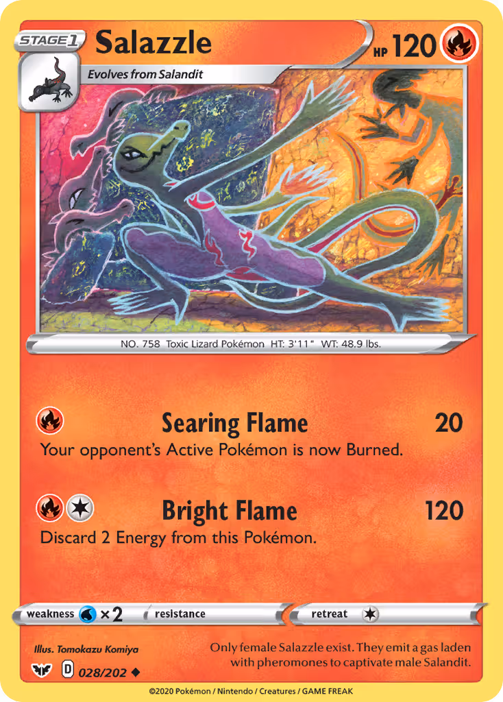 Salazzle 28/202 Pokemon card