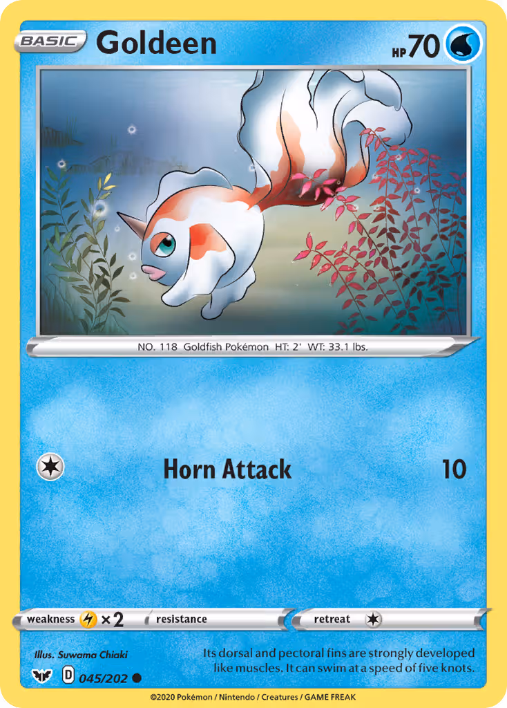 Goldeen 45/202 Pokemon card