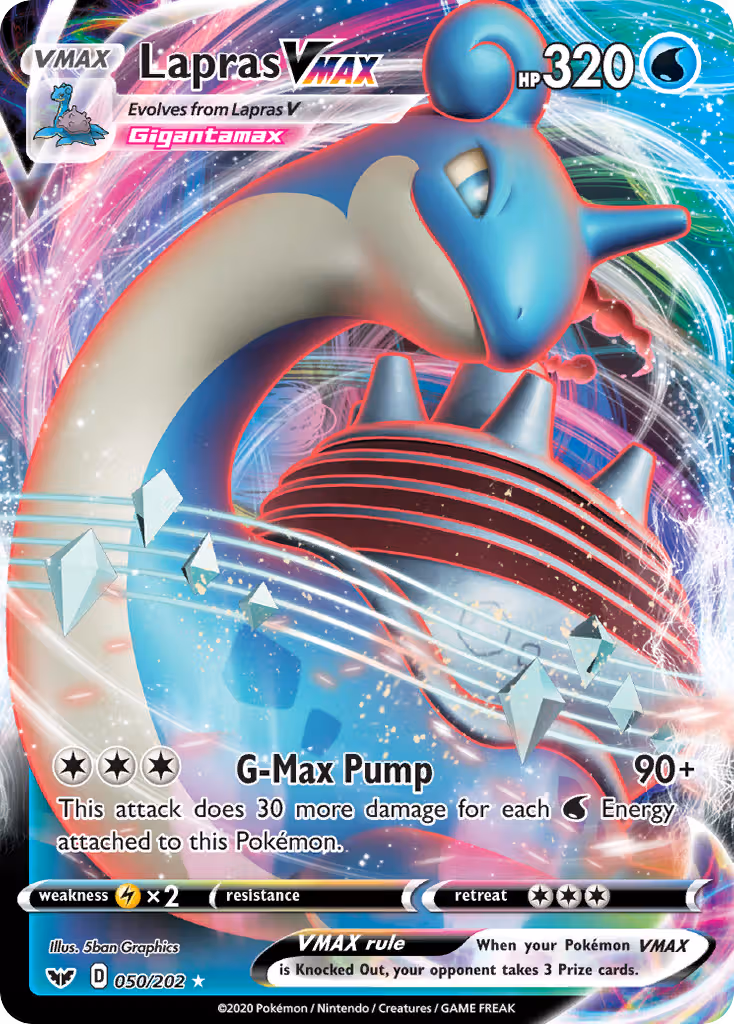 Lapras VMAX 50/202 Pokemon card