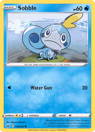 Sobble 54/202 Pokemon card