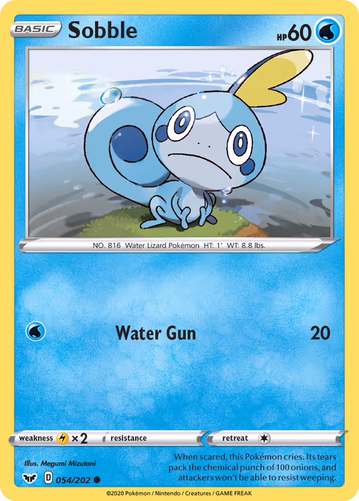 Sobble 54/202 Pokemon card