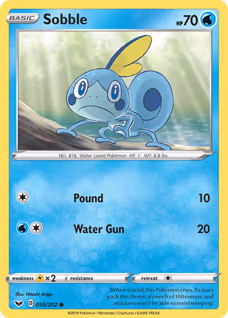 Sobble 55/202 Pokemon card
