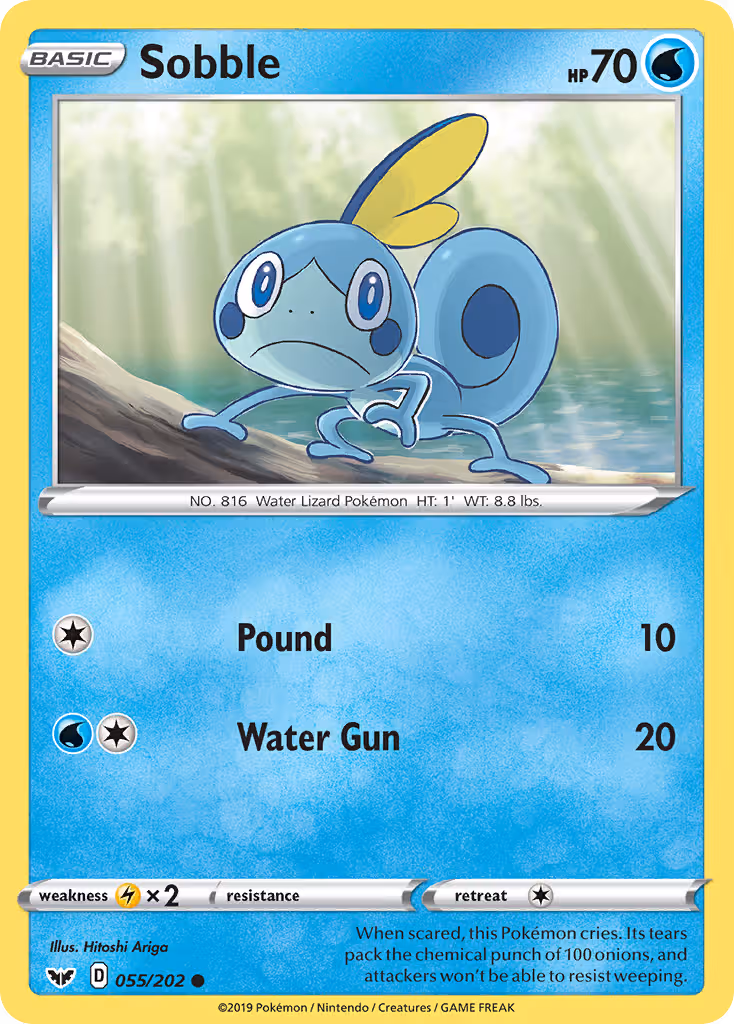 Sobble 55/202 Pokemon card
