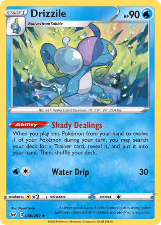 Drizzile 56/202 Pokemon card