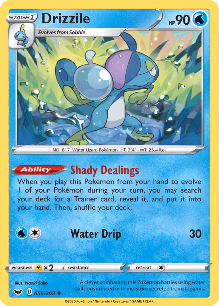 Drizzile 56/202 Pokemon card