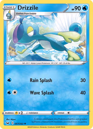 Drizzile 57/202 Pokemon card