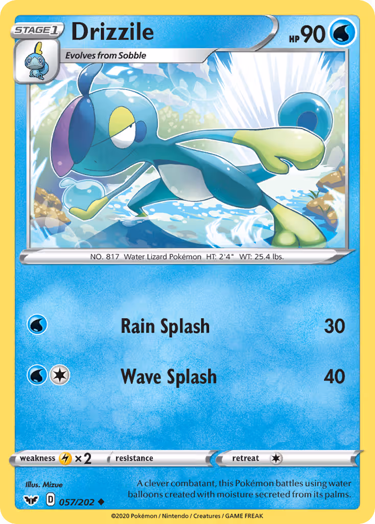 Drizzile 57/202 Pokemon card