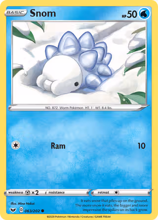 Snom 63/202 Pokemon card