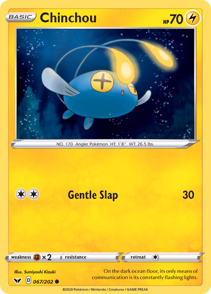 Chinchou 67/202 Pokemon card