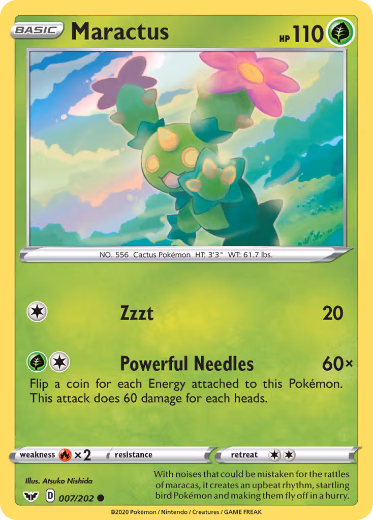 Maractus 7/202 Pokemon card