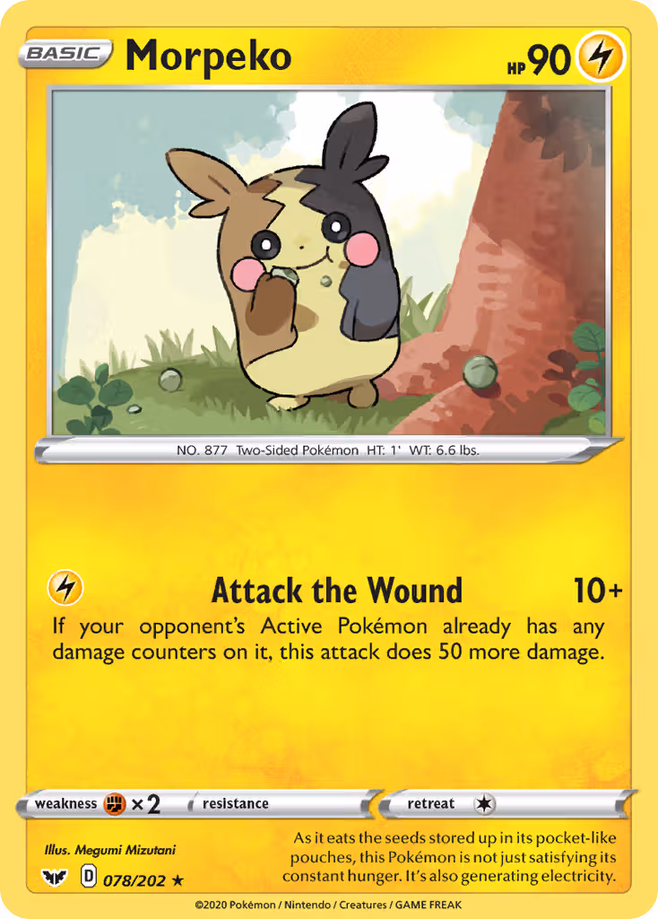 Morpeko 78/202 Pokemon card