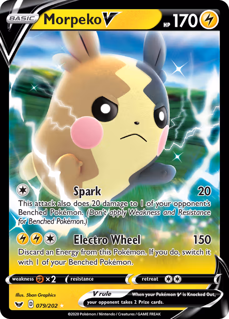 Morpeko V 79/202 Pokemon card