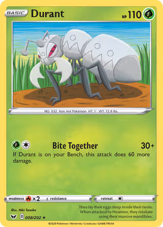 Durant 8/202 Pokemon card
